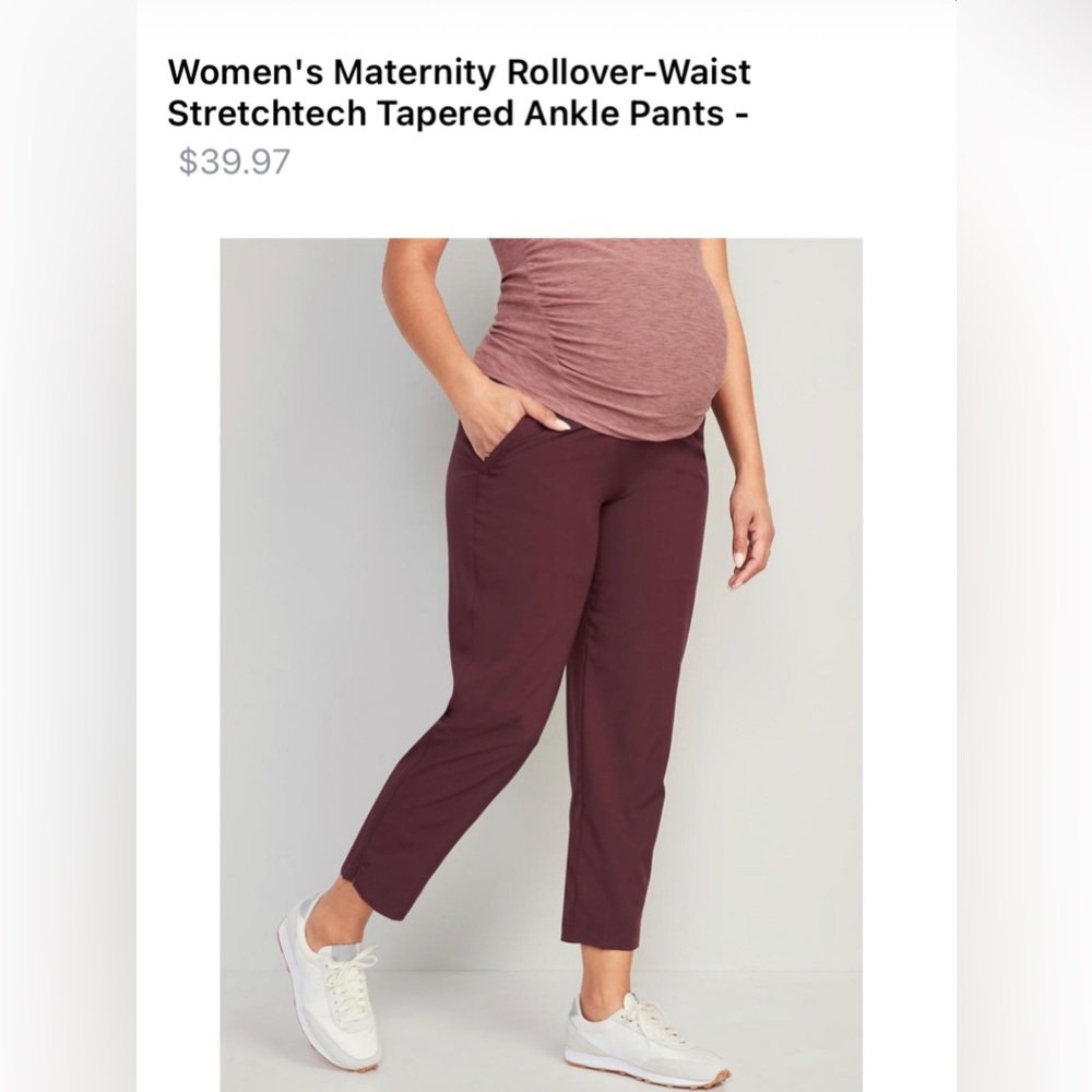 Old navy stretch tech maternity pants